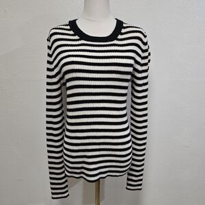 GAP Brooklyn Rib Striped Crewneck Sweater Size Large